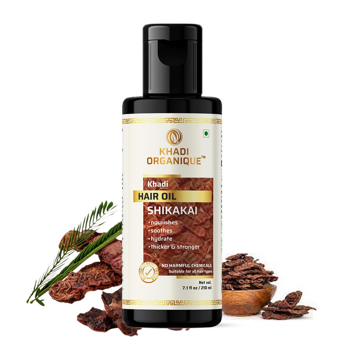 Khadi Organique Shikakai Hair Oil - 2 Pack | Natural Ayurvedic Hair Growth Treatment for Dry & Damaged Hair | Perfect for Daily Nourishment & Scalp Massage
