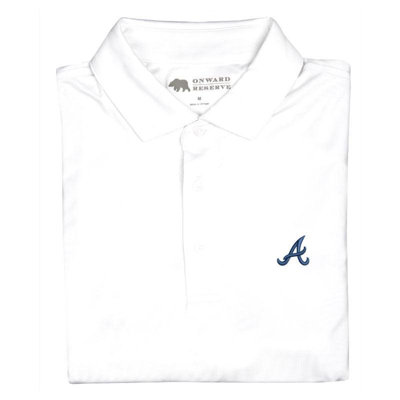 Atlanta Braves Performance Polo Shirt for Men - Moisture-Wicking, Breathable & Comfortable - Perfect for Baseball Games, Casual Wear & Sports Activities