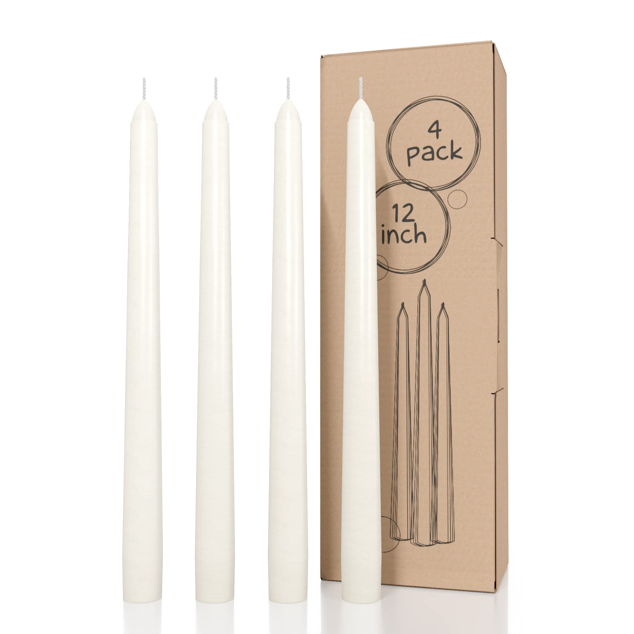 Ivory Taper Candles 12