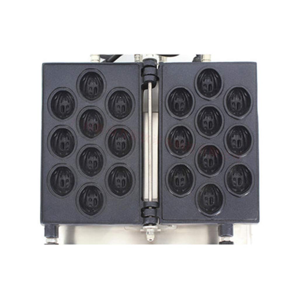 Electric Walnut Waffle Maker Machine - 110V Non-Stick Belgian Waffle Iron for Homemade Walnut Cakes - Perfect for Breakfast, Brunch & Dessert Making