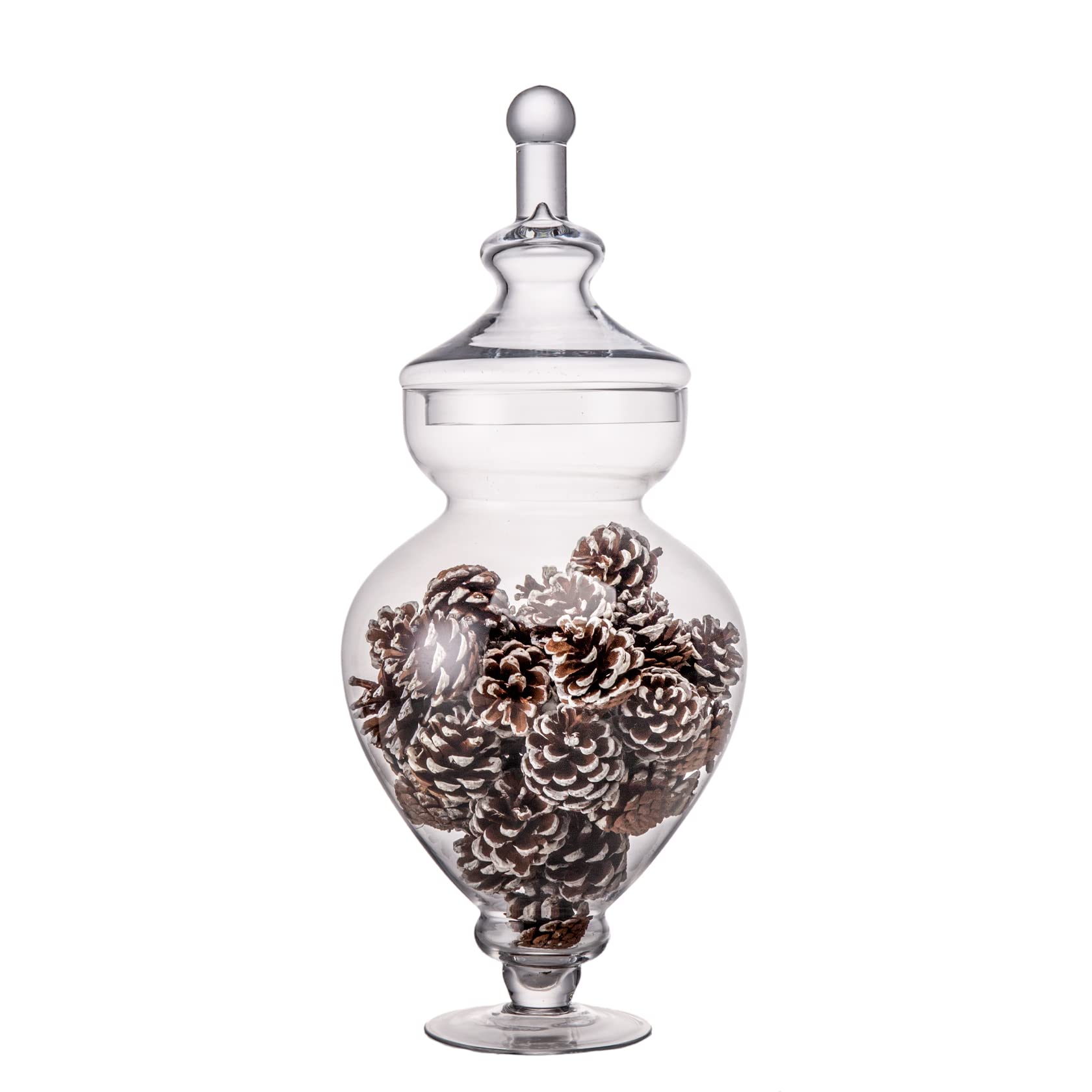 Premium Diamond Star Large Clear Glass Apothecary Jars - 15