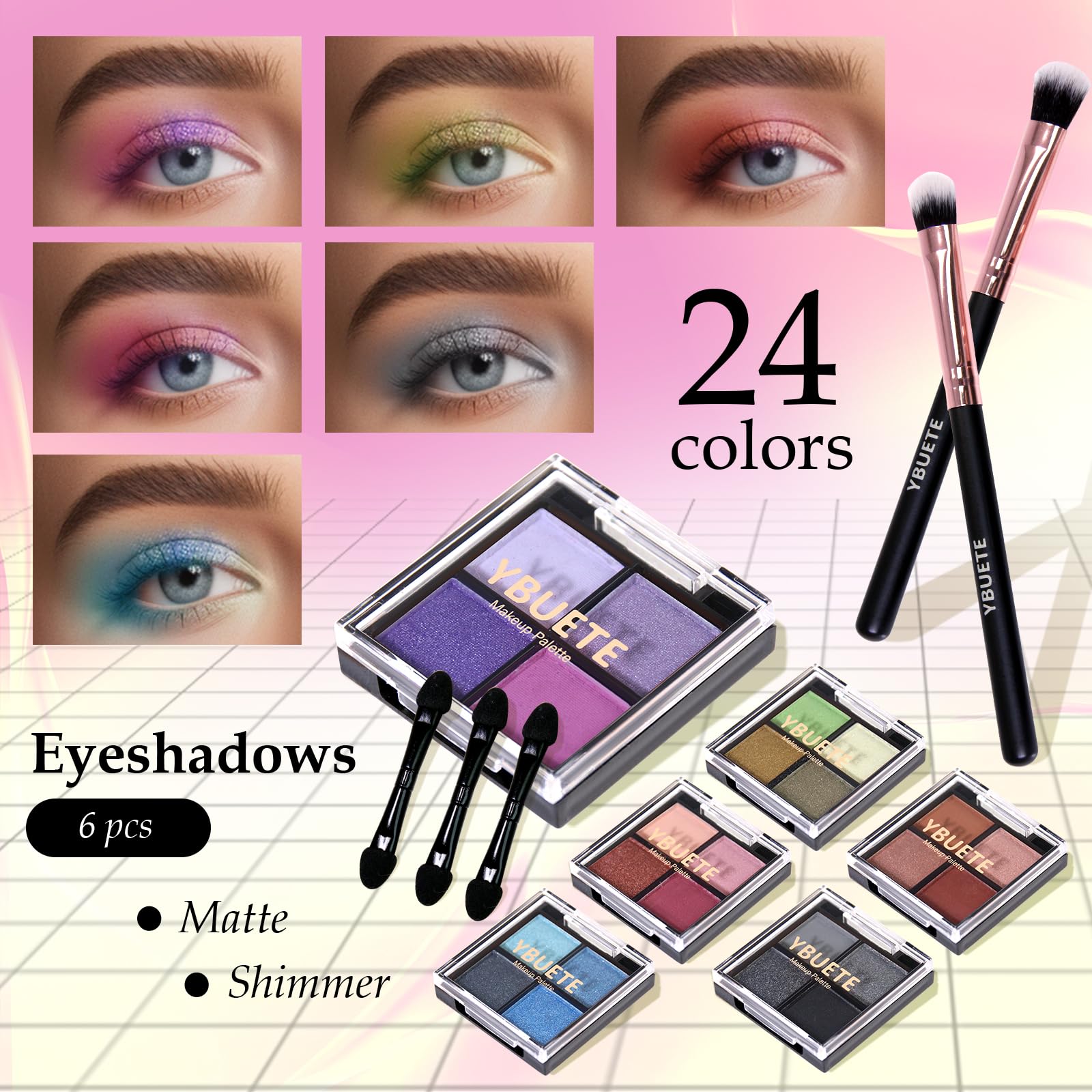 Complete Makeup Kit for Teens, Girls & Women – Full Starter Cosmetics Set with Eyeshadow, Blusher, Contour & Eyebrow Powder | Perfect Gift & Beginner Makeup Train Case | Ideal for Daily Use, Parties & Special Occasions