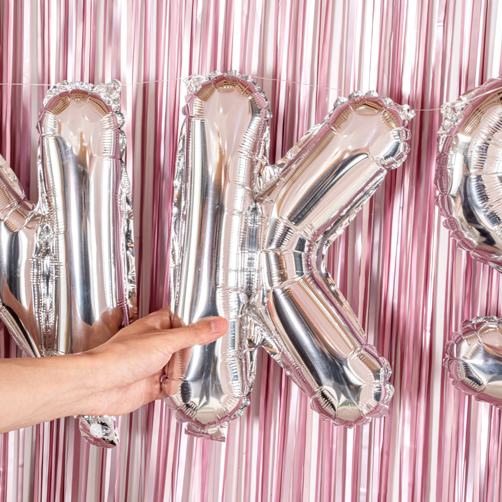Balloonify Silver Mylar Letter K Balloon - 16 Inch Large Foil Alphabet Balloon for Birthday Party Decorations, Wedding, Baby Shower & Graduation Celebrations