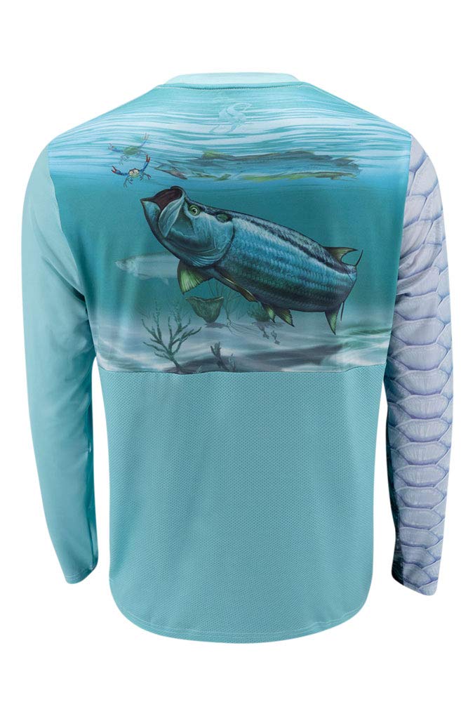 Salty Scales Tarpon Gen 2 UPF 50+ Men's Fishing Shirt - Sun Protection Performance Shirt for Saltwater Fishing & Outdoor Activities