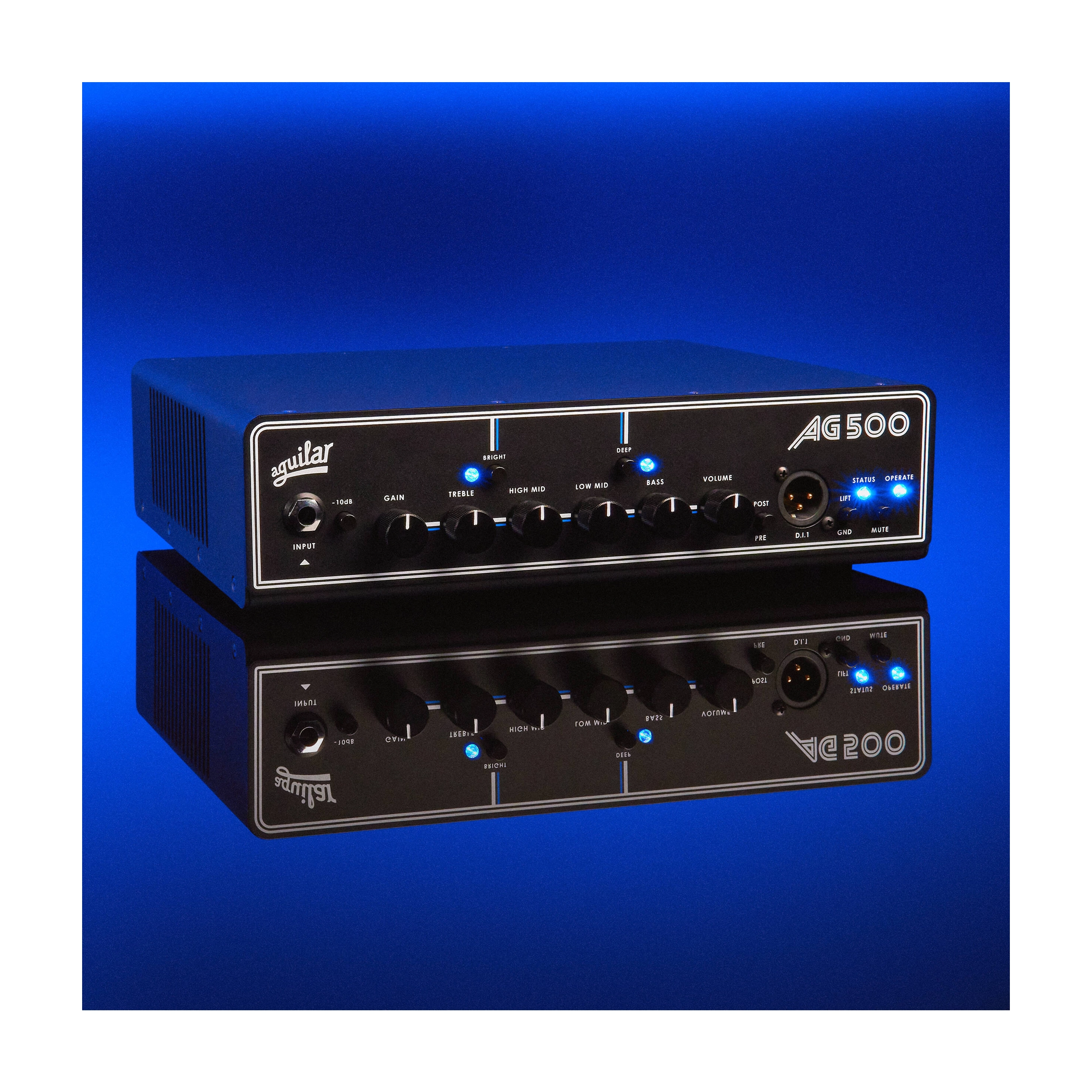 Aguilar AG500V2 Gen 2 500W Bass Amp Head - Professional Bass Guitar Amplifier for Live Performances & Studio Recording
