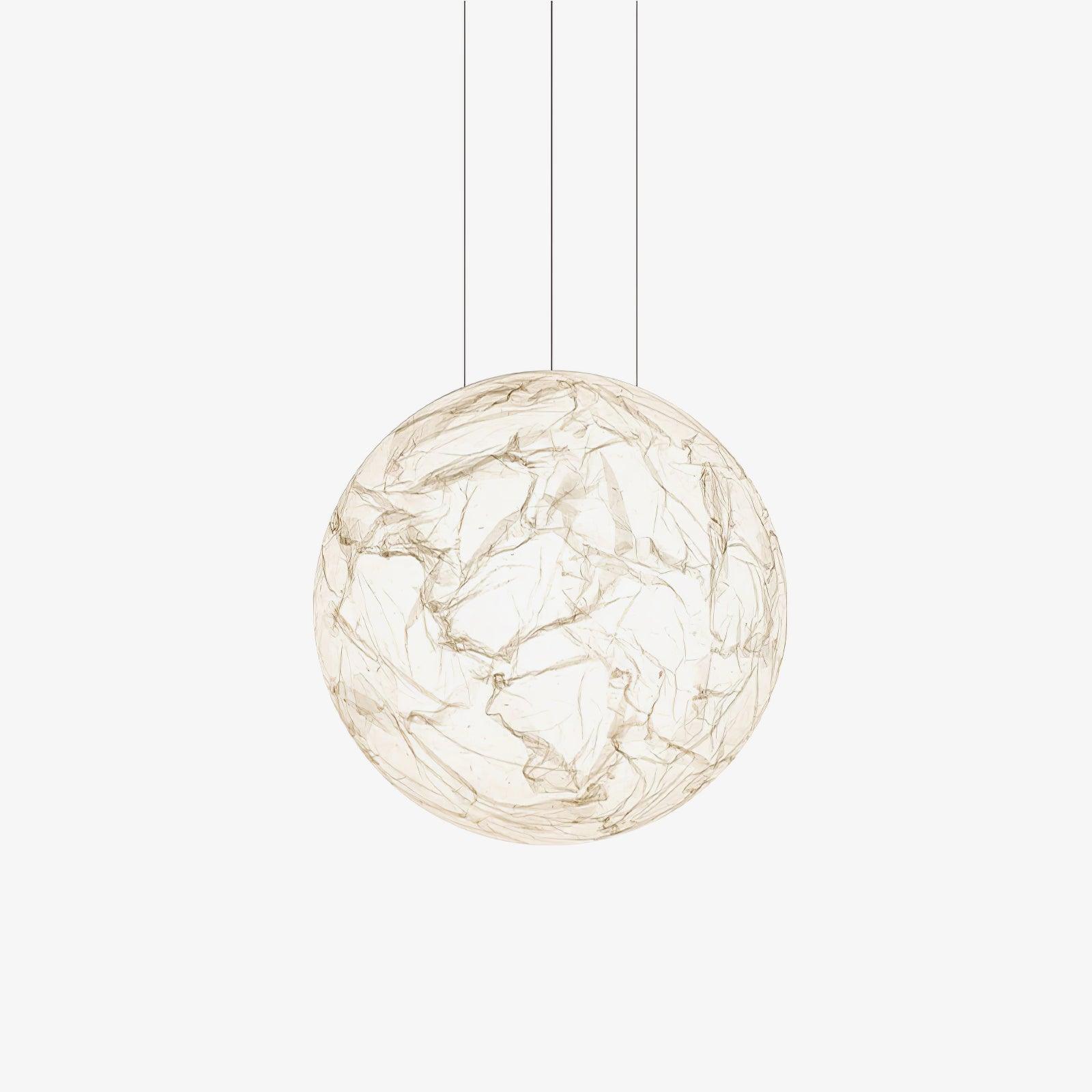Moon Silk Pendant Lamp - Handmade Boho Chandelier for Bedroom, Living Room & Dining Room Decor - Elegant Hanging Light Fixture for Home Interior Design