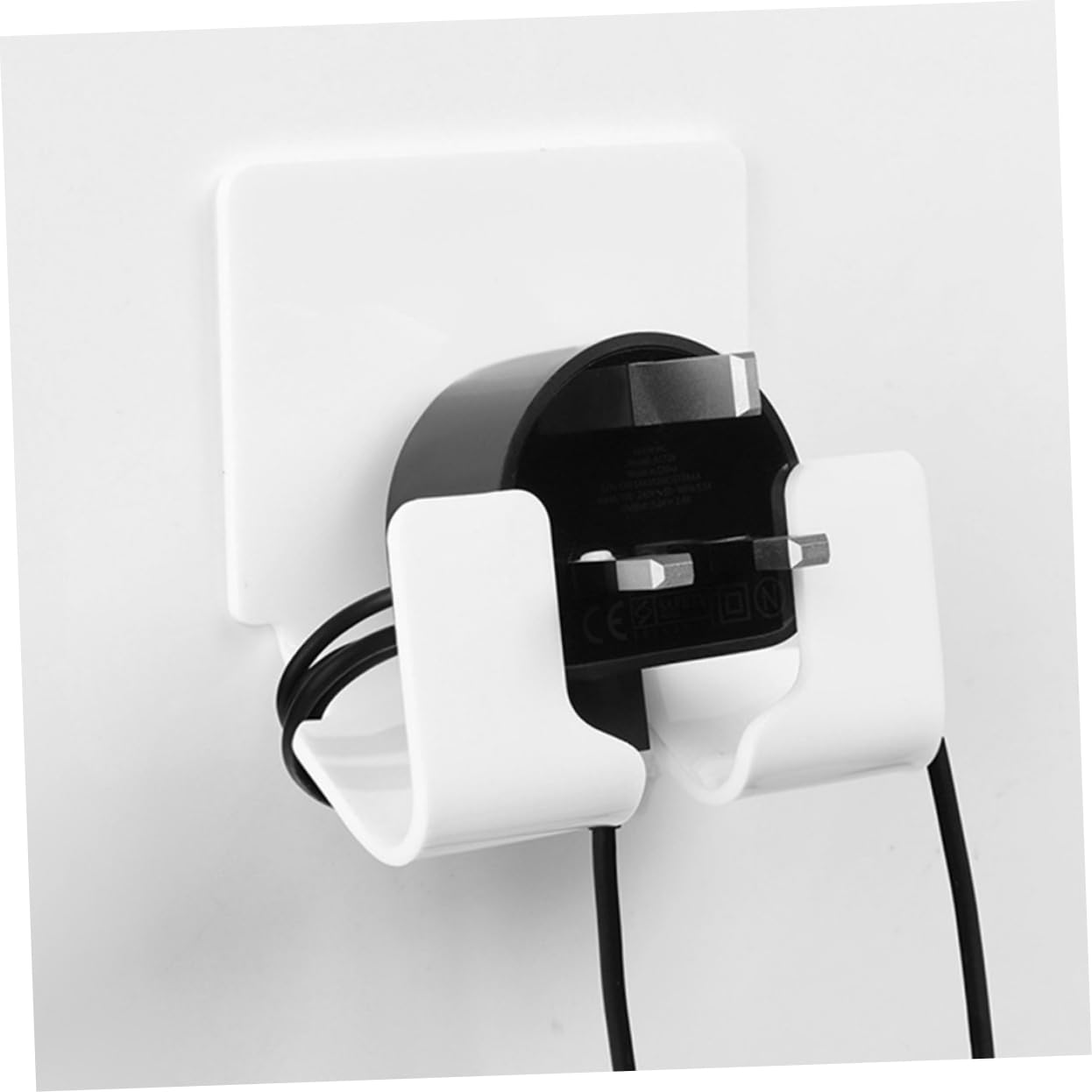 3-Piece Clear Acrylic Phone Stand & Wall Mount Holder - Universal Smartphone Dock for Desk, Office, Kitchen, Bedroom - Space-Saving Outlet Shelf for Charging & Hands-Free Viewing