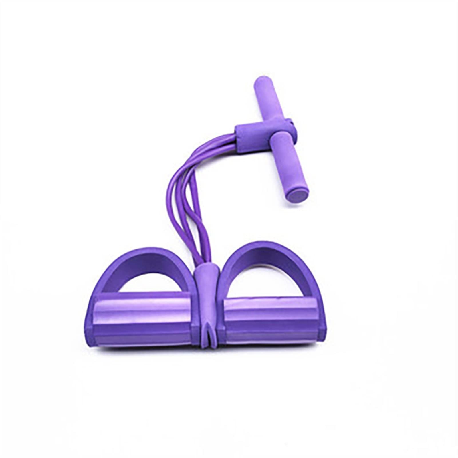 NFEGSIYA Elastic Yoga Bands - Ankle Puller & Abdominal Exerciser with 4 Tension Tubes - Purple Fitness Equipment for Home Workouts, Strength Training & Physical Therapy