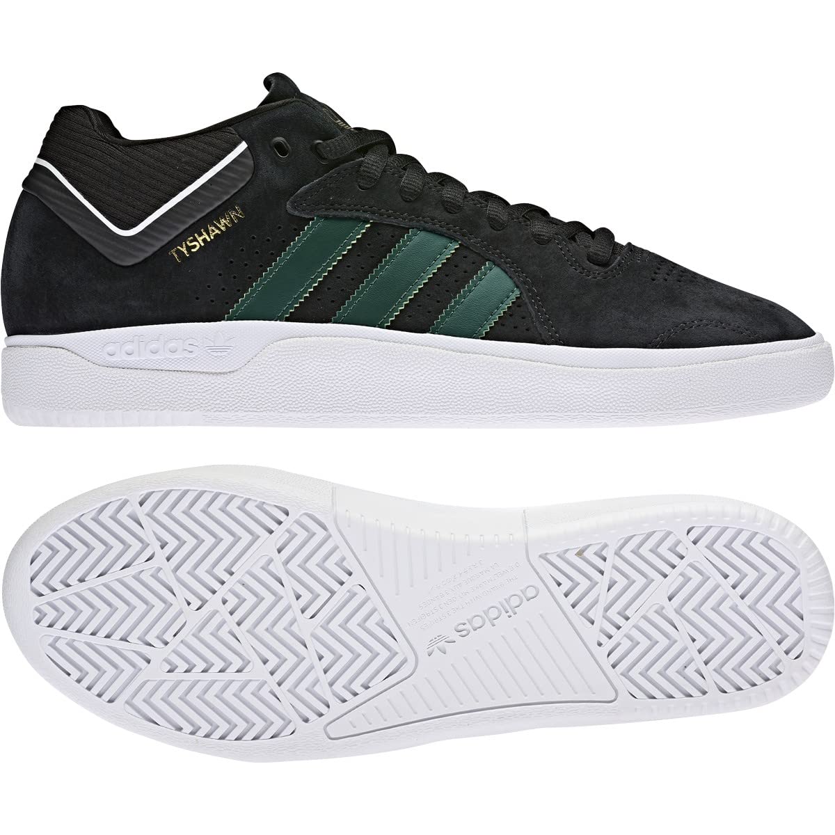 **adidas Men's Tyshawn Skate Sneakers - White | Comfortable & Durable Skateboarding Shoes for Street Style & Casual Wear**