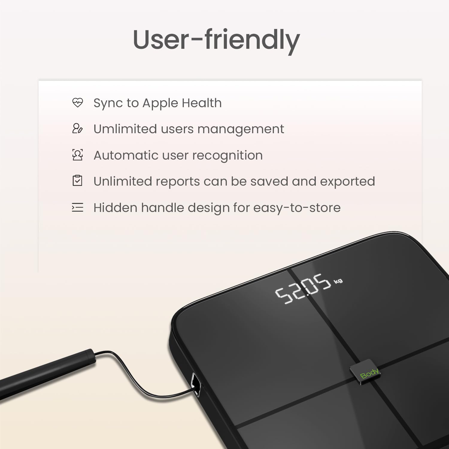 BodyPedia Smart Scale with 8 Electrodes - Digital Bathroom Weight Scale Measures Body Weight, BMI, Muscle Mass, Fat Percentage & 40+ Health Metrics - Bluetooth Body Composition Monitor Syncs with Health Apps for Home & Gym Use