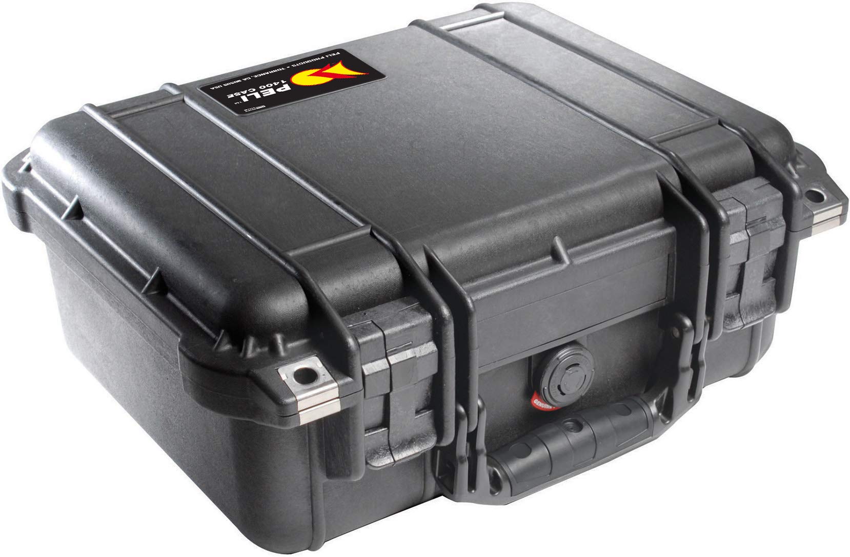 PELI 1400 Protective Case for Cameras, Drones & Electronics - IP67 Waterproof Dustproof Hard Case with Customizable Foam (9L Capacity) - Made in Germany - Perfect for Travel, Outdoor Adventures & Equipment Storage