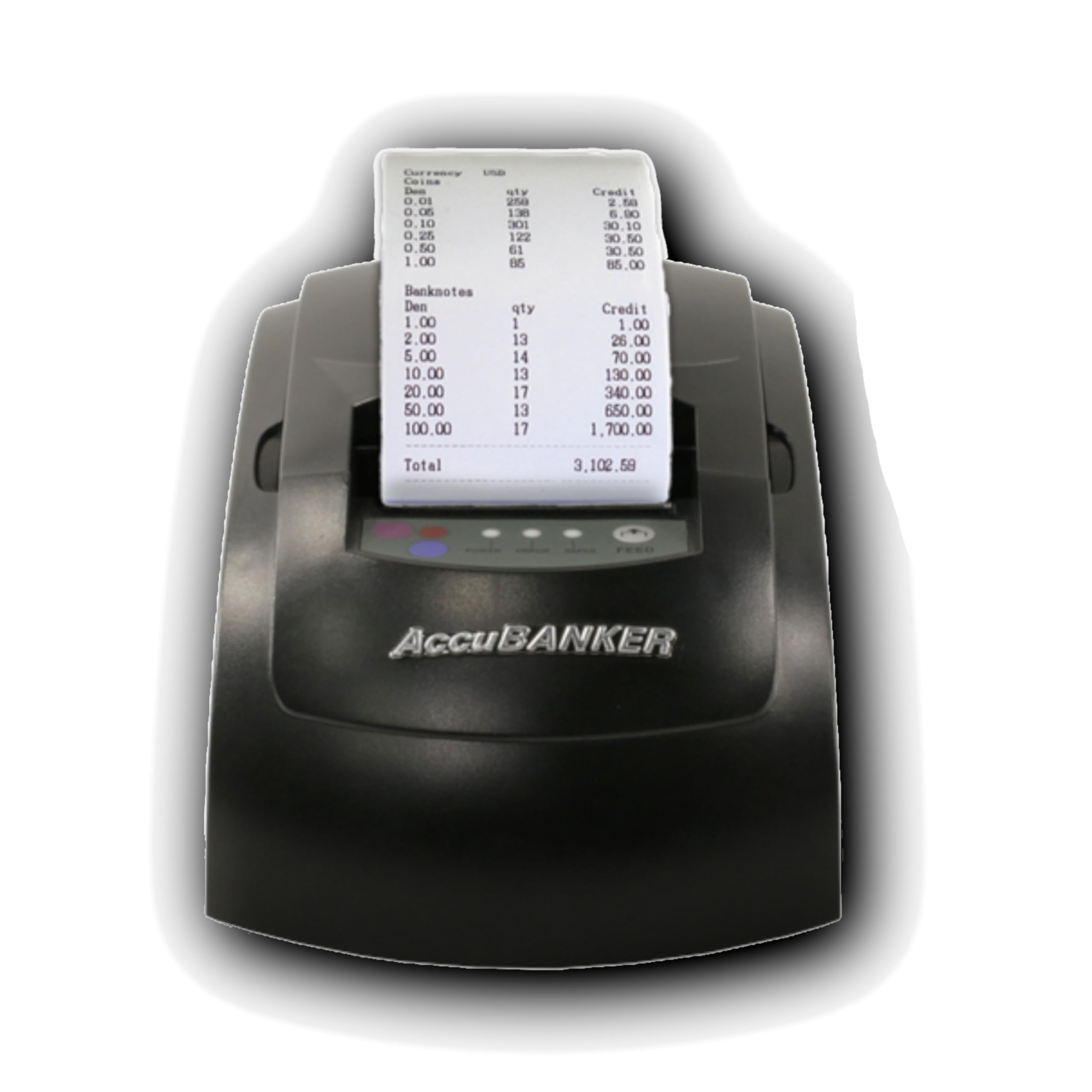 AccuBANKER MP20-510 Thermal Printer for AB510 Bill Counter - Fast & Quiet Bill Verification Reports | Compact Money Counting Accessory for Banks, Retail Stores & Cash Offices (AB510 Compatible)