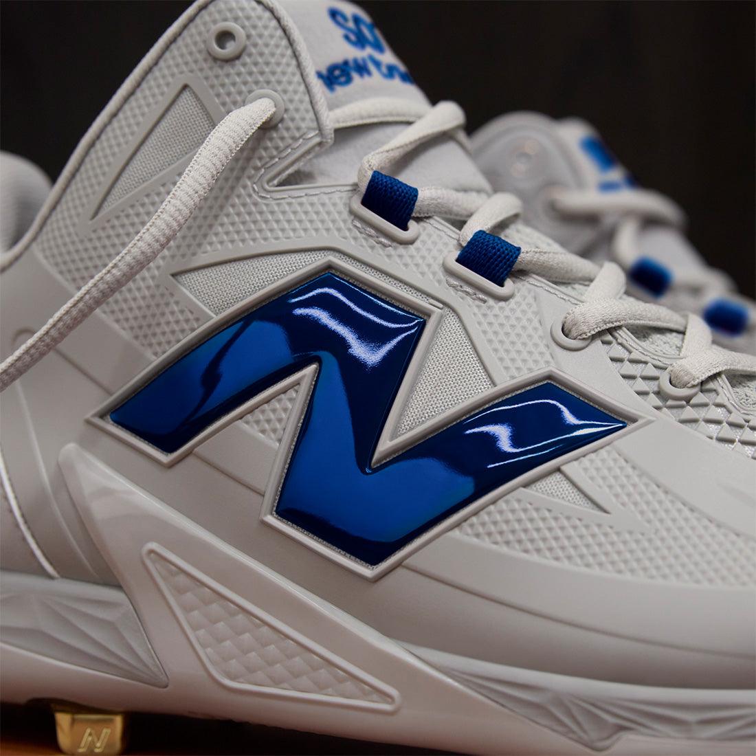 New Balance FuelCell Ohtani 1 Grey/Blue Metal Baseball Cleats - Lightweight Performance Shoes for Baseball Players - Perfect for Training & Games on Turf or Grass Fields