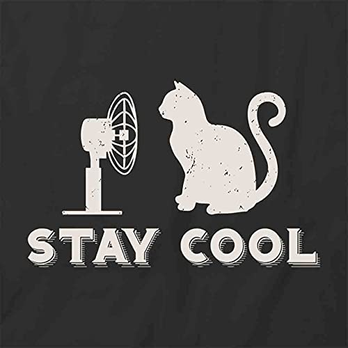 Stay Cool Cat Graphic T-Shirt for Men & Women | Soft Cotton Black Printed Tee | Casual Wear, Street Fashion, Gift Idea