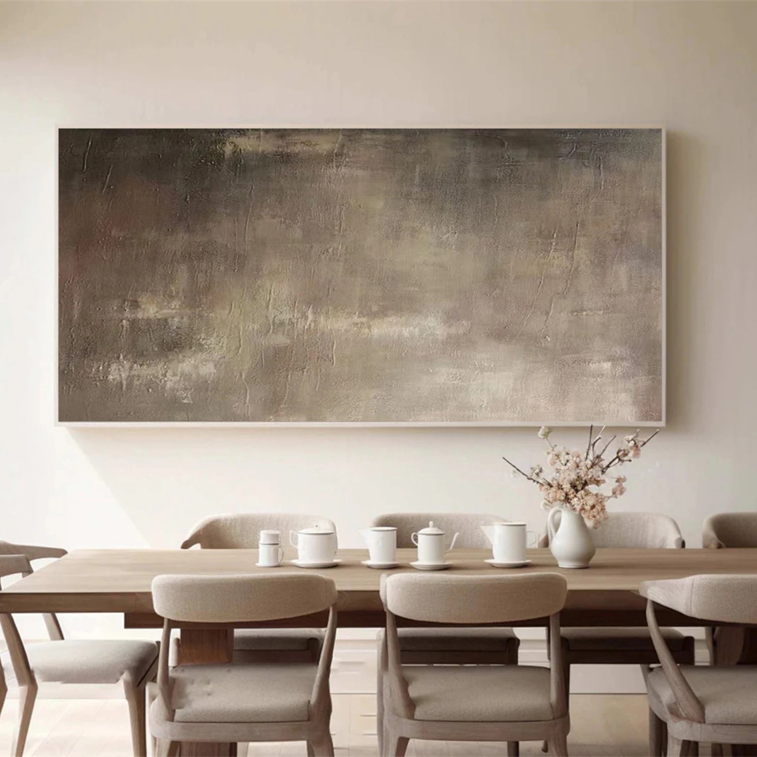 Beige & Brown Abstract Wall Art Print #BB162 - Modern Home Decor for Living Room, Bedroom & Office