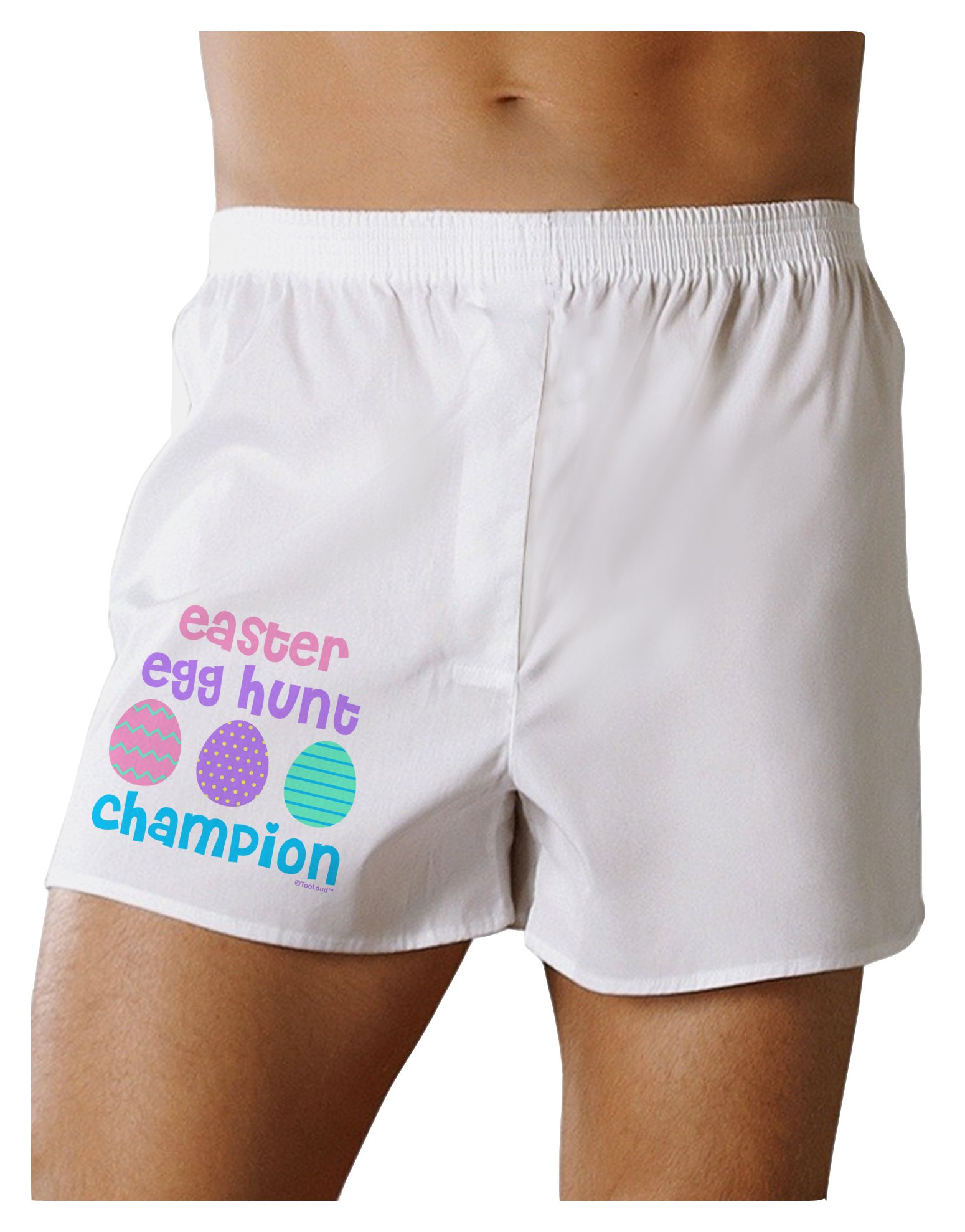 TOOLOUD Cute Easter Egg Hunt Champion Boxer Shorts - Fun & Comfortable Underwear for Easter Celebrations, Egg Hunting, and Spring Parties