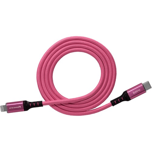 Kondor Blue iJustine Lightning to USB C Charge & Sync Cable 3.3ft Pink - Fast Charging & Data Transfer for iPhone, iPad, MacBook - Perfect for Home, Office & Travel