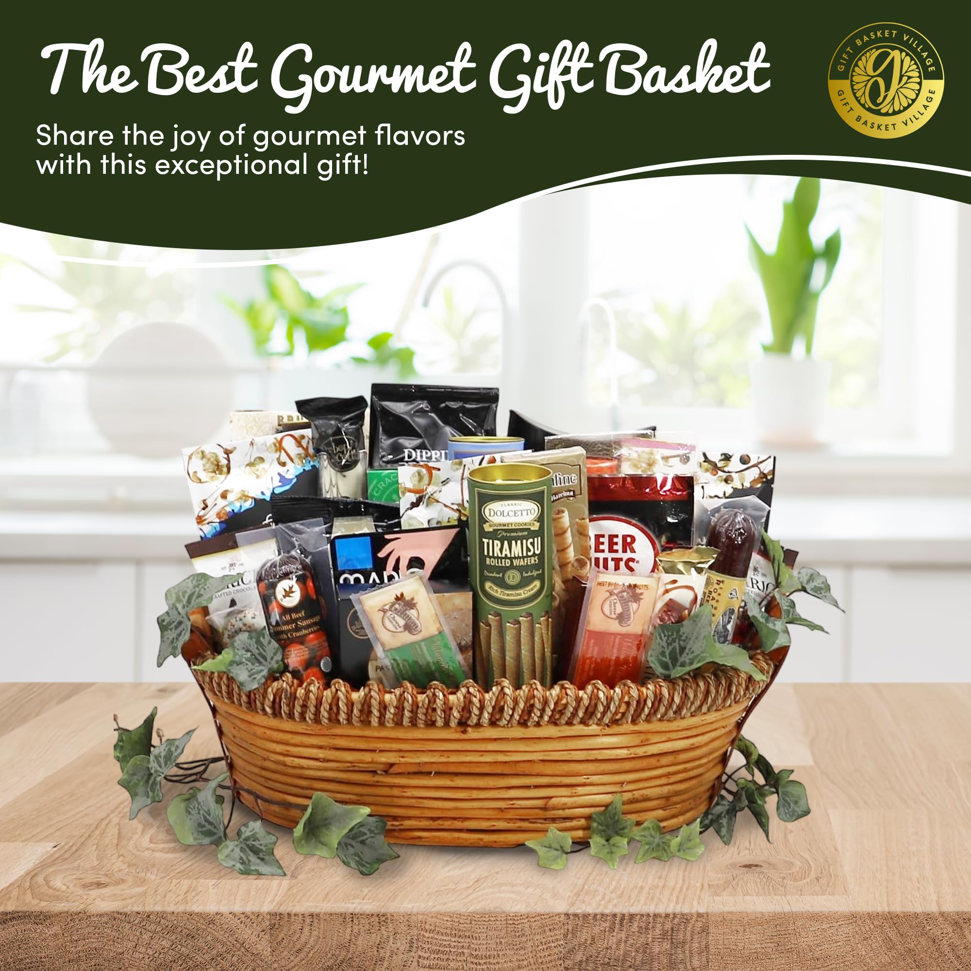 Premium Gourmet Gift Basket - Artisan Crackers, Deluxe Wafers & Gourmet Spreads - Handcrafted in USA - Perfect for Holidays, Corporate Gifts & Special Occasions - Luxury Food Gift Box for Birthdays, Anniversaries & Thank You Gifts