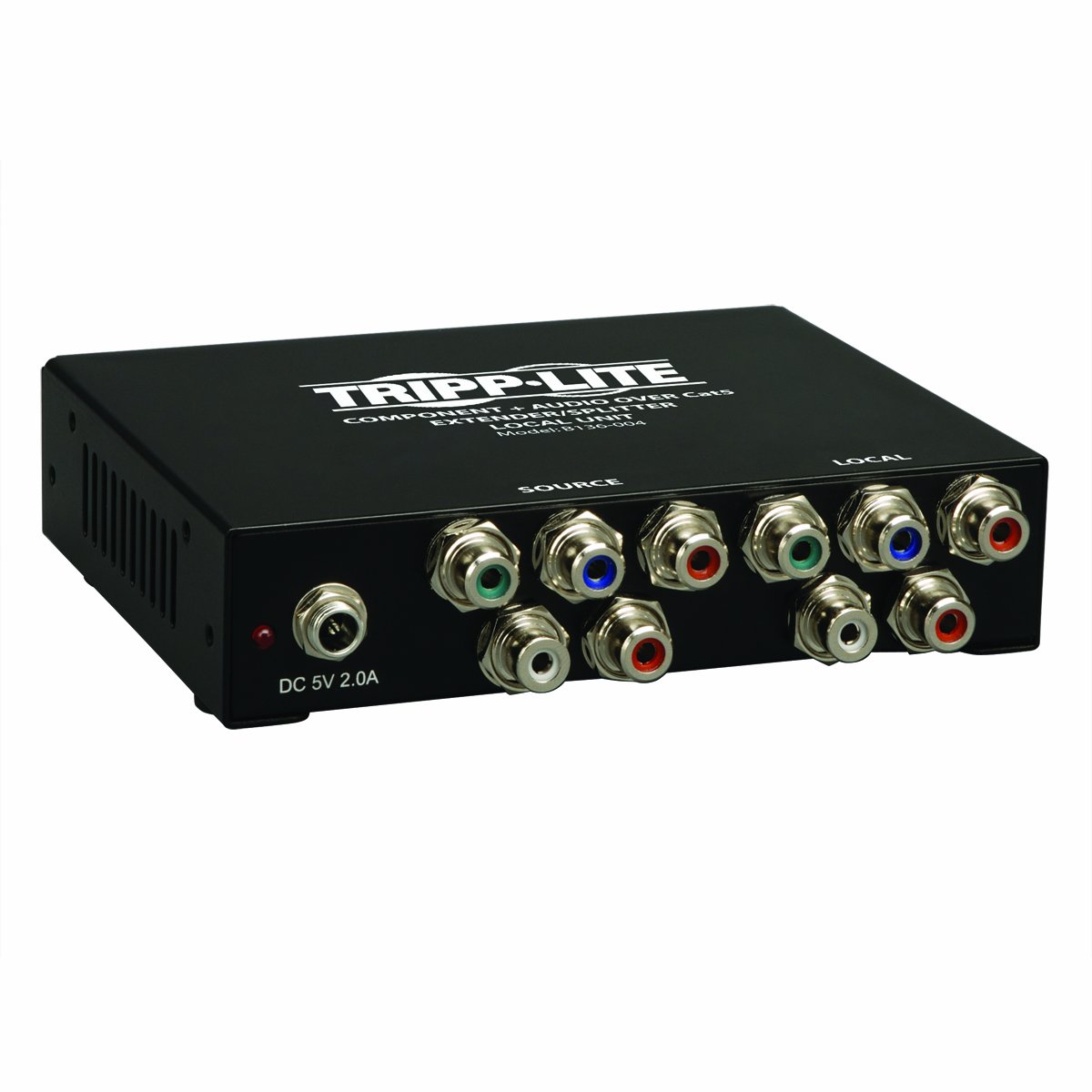 Tripp Lite 4-Port Component Video & Stereo Audio Extender Splitter Over Cat5/Cat6 - B136-004 Transmitter for Home Theater & Multi-Room AV Distribution