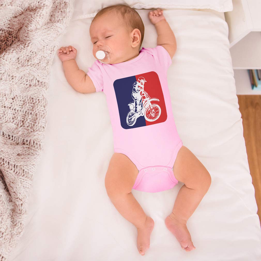 Custom Motocross Motorcycle Baby Bodysuit - 100% Cotton Funny Infant Onesie for Boys & Girls - Perfect for Races, Bike Shows & Motorcycle-Themed Parties