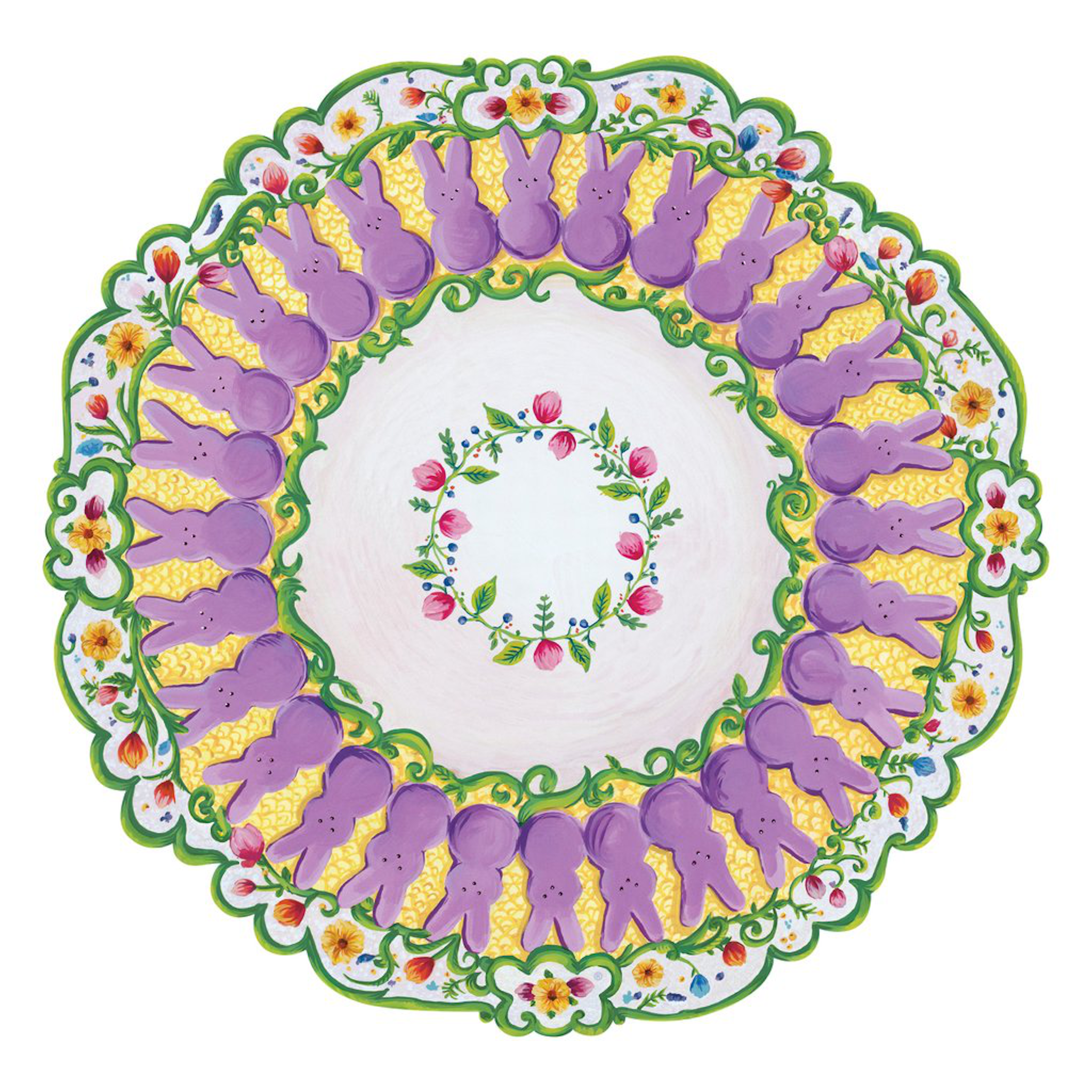 Easter Die-Cut PEEPS® China Placemat - Colorful Holiday Table Decor for Easter Celebrations & Spring Parties