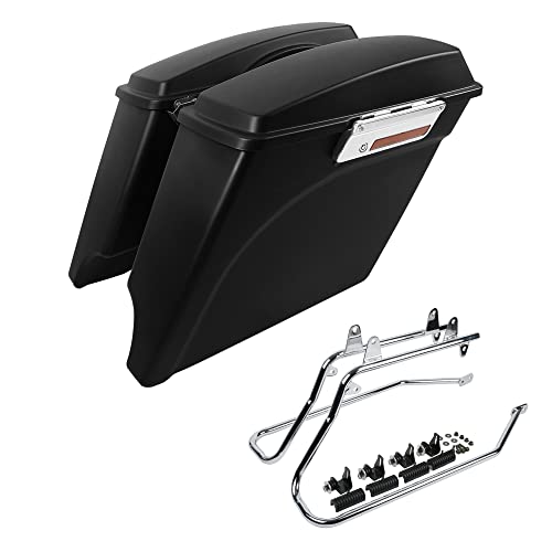 Saddlebags Matte Black+Brackets Chrome