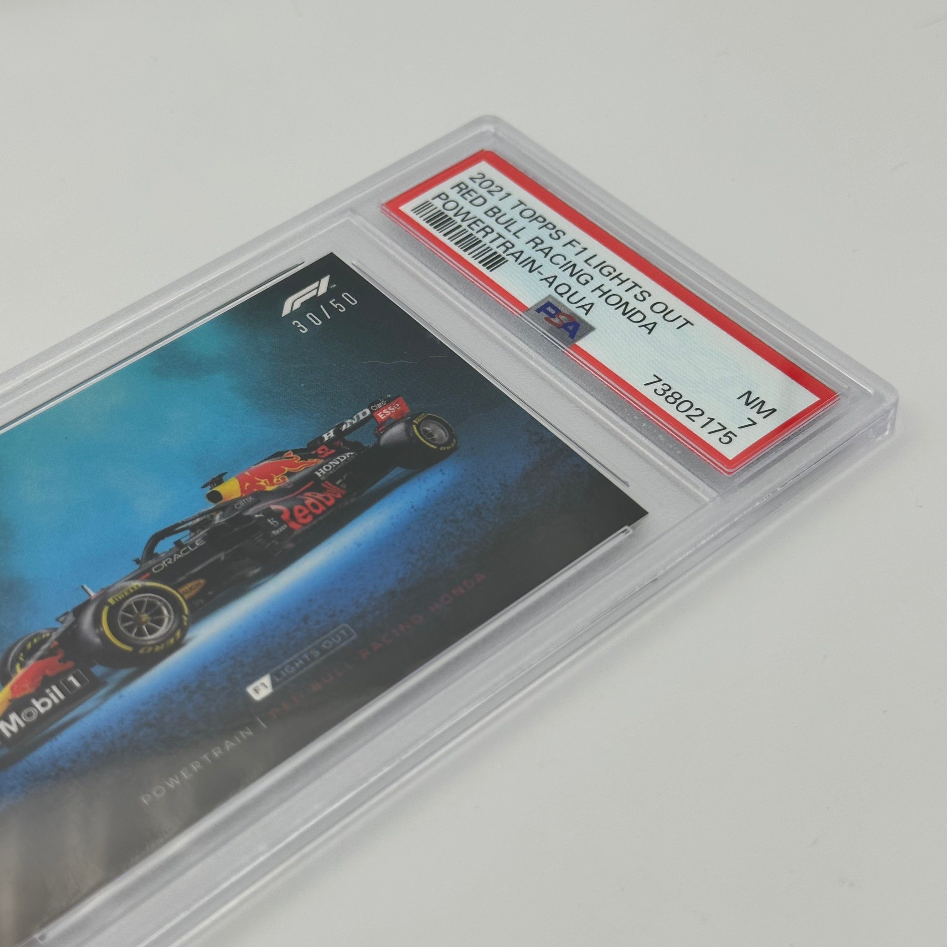 PSA 7 30/50 Red Bull Racing Honda Powertrain Aqua - Limited Edition Collectible for F1 Fans & Racing Enthusiasts - Perfect for Display, Gifts, and Memorabilia Collections