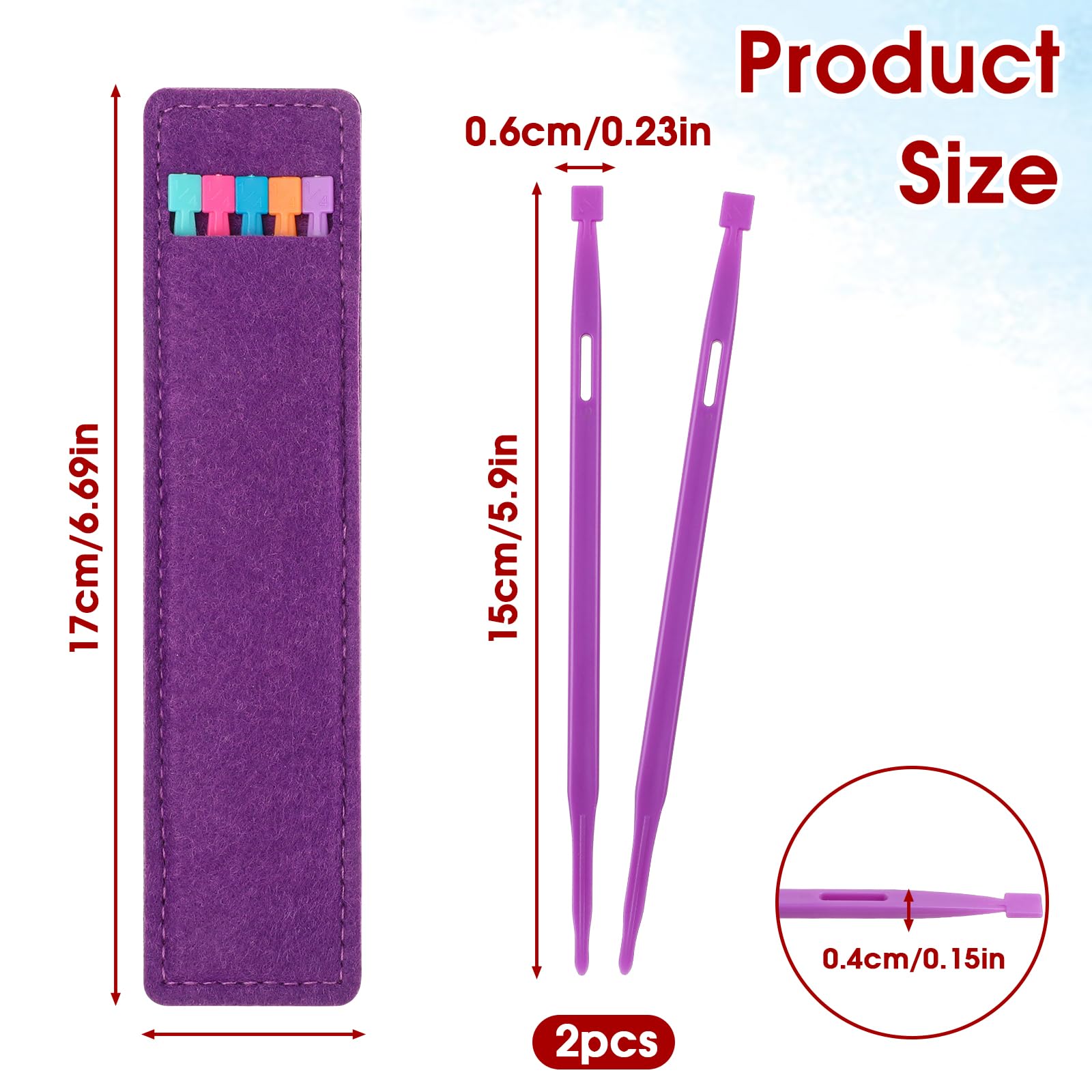 2-Pack Purple Thang Sewing Tools - Multifunctional Quilting & Craft Accessories for DIY Sewing Kits | Perfect for Quilting, Embroidery & Fabric Projects