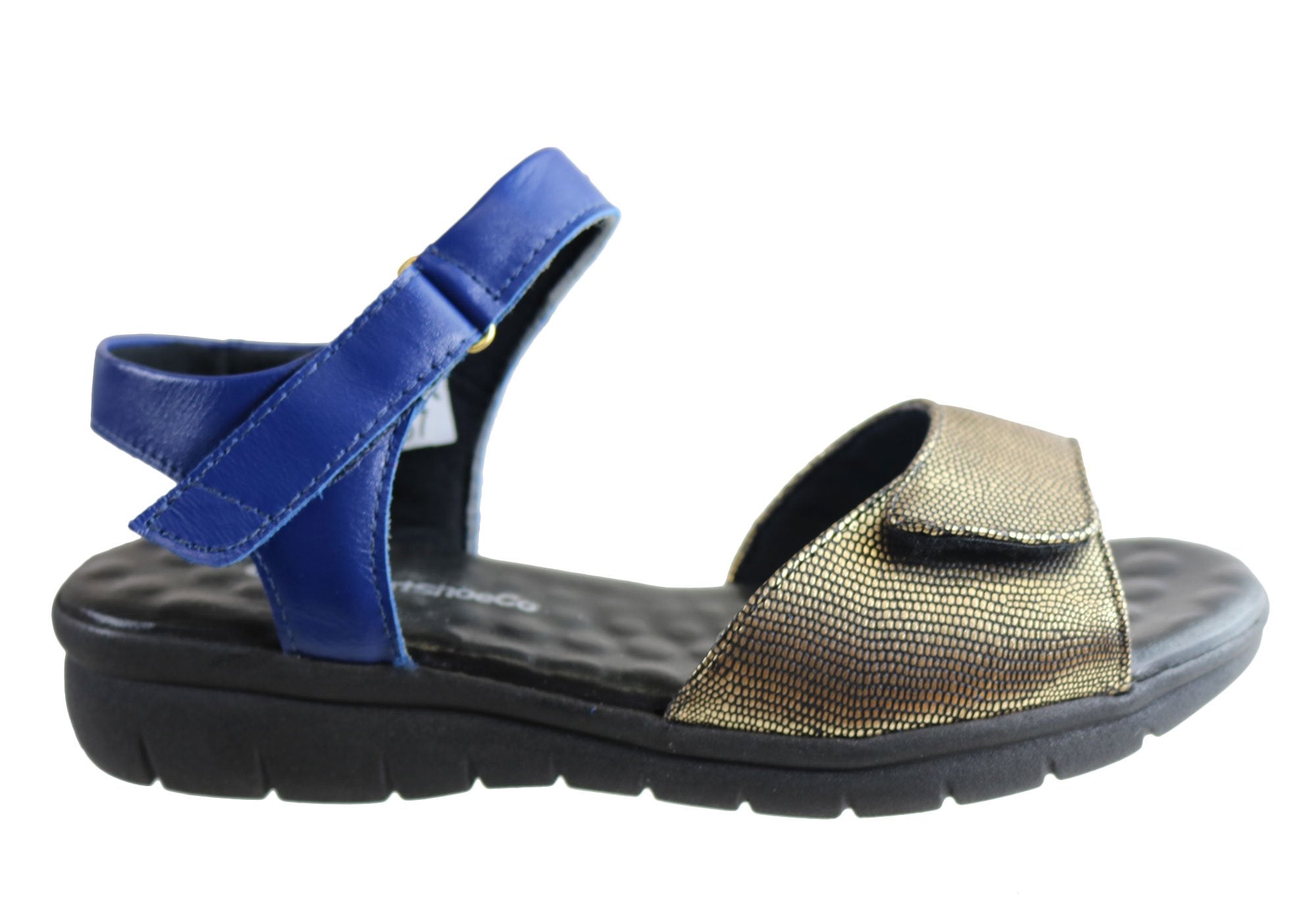 Comfortshoeco Sally Women's Leather Sandals with Adjustable Straps - Comfortable Summer Casual Shoes for Beach, Travel & Everyday Wear
