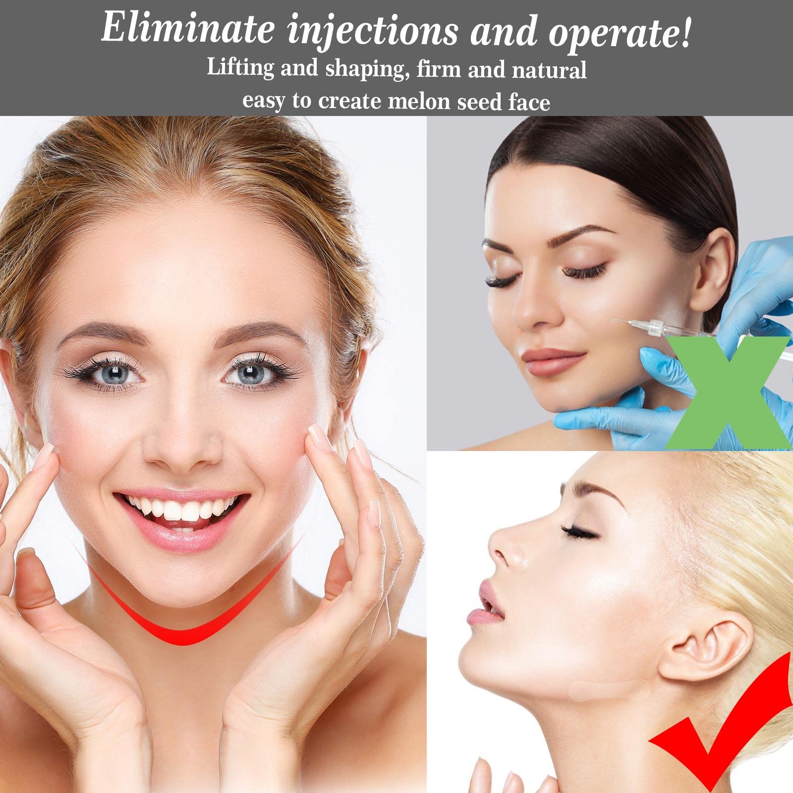 100 Pcs Invisible Face Lift Tape - V-Shape Lifting, Anti-Wrinkle, Neck & Eye Tightening for Double Chin & Jowls | Makeup Lifter Tape for Instant Contouring & Youthful Look | Perfect for Weddings, Photos & Daily Beauty Routine