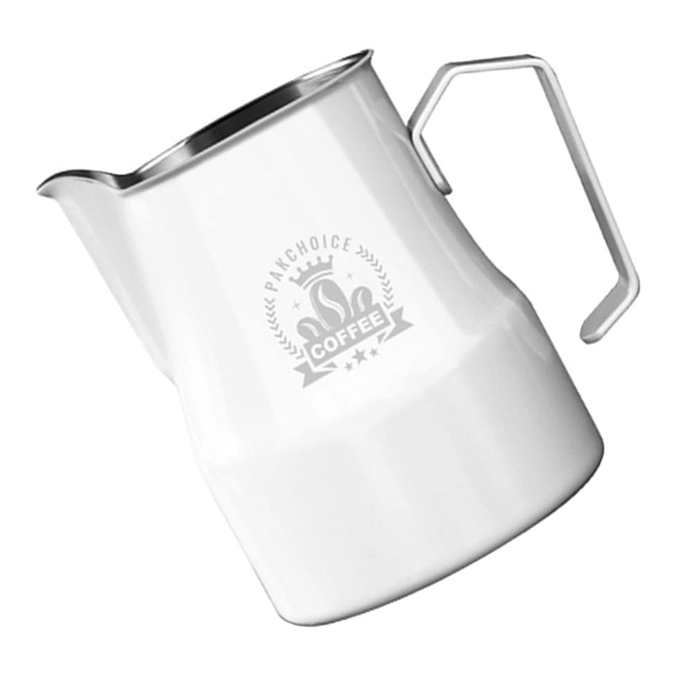 Stainless Steel Milk Frothing Pitcher 500ml - Professional Cappuccino & Latte Art Steaming Pitcher, Milk Creamer Jug for Coffee, Sauce & Gravy Pouring - Perfect for Home Baristas & Coffee Shops
