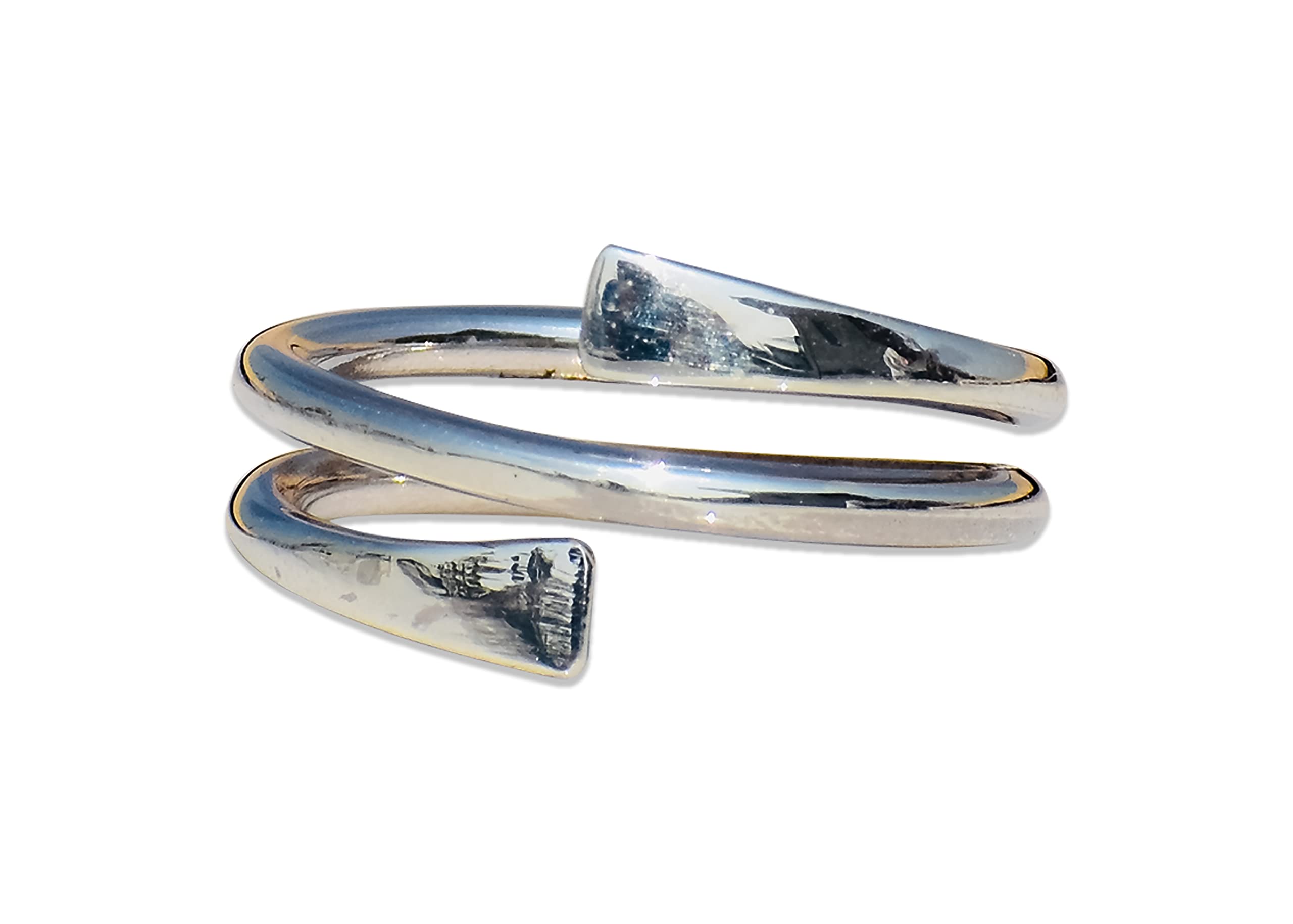 Hammered Spiral Adjustable 925 Sterling Silver Minimalist Stacking Wrap Ring - Simple Wire Jewelry Gift for Women - Perfect for Everyday Wear, Layering & Special Occasions