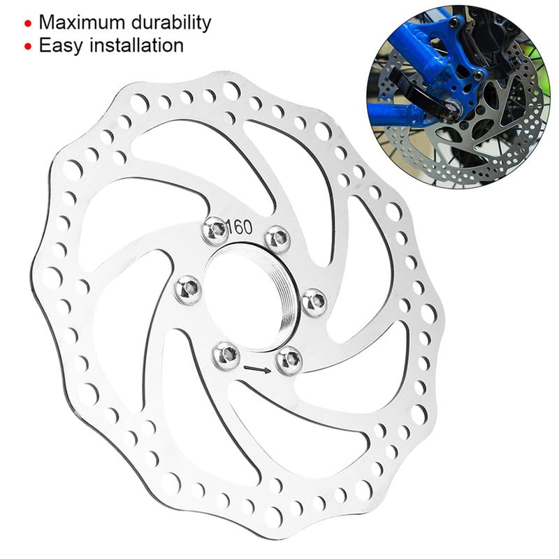 Mountain Bike Disc Brake Set - Rear Disc Brake Caliper with 160mm Rotor & Flange - High Performance Brake Kit for MTB, Road & Hybrid Bikes - Perfect for Trail Riding, Commuting & Off-Road Adventures