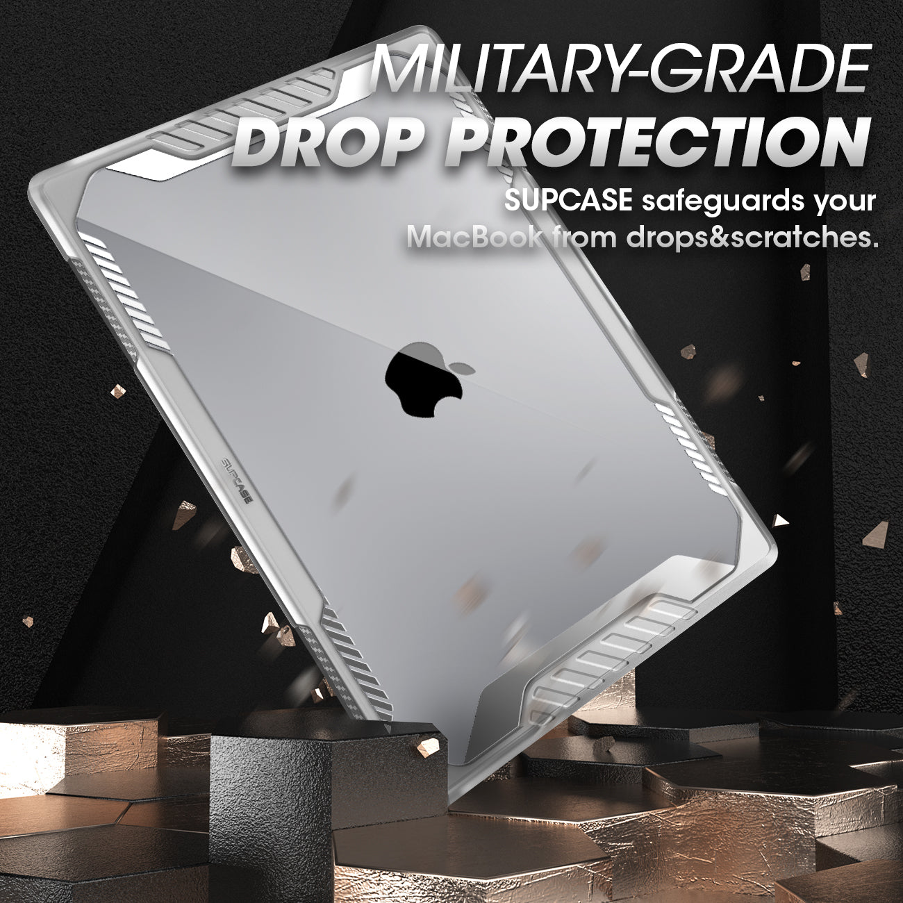 MacBook Pro 14 inch (2021/2023) Unicorn Beetle Pro Series Clear Protective Case - Shockproof & Scratch-Resistant Cover for MacBook Pro 14-inch M1/M2 Chip Models - Perfect for Work, Travel & Everyday Use
