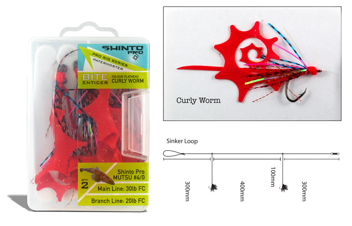 Bite Enticer Mutsu Paternoster Rigs - Saltwater Fishing Hooks #2/0 & #4/0 for Surf Fishing, Pier Fishing, and Bottom Fishing