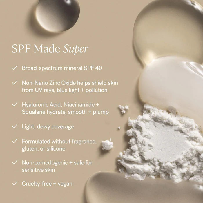 ILIA Super Serum Skin Tint SPF 40 - Lightweight Tinted Moisturizer with Skincare Benefits & Sun Protection | Perfect for Daily Wear, Natural Makeup Look & Sun Defense