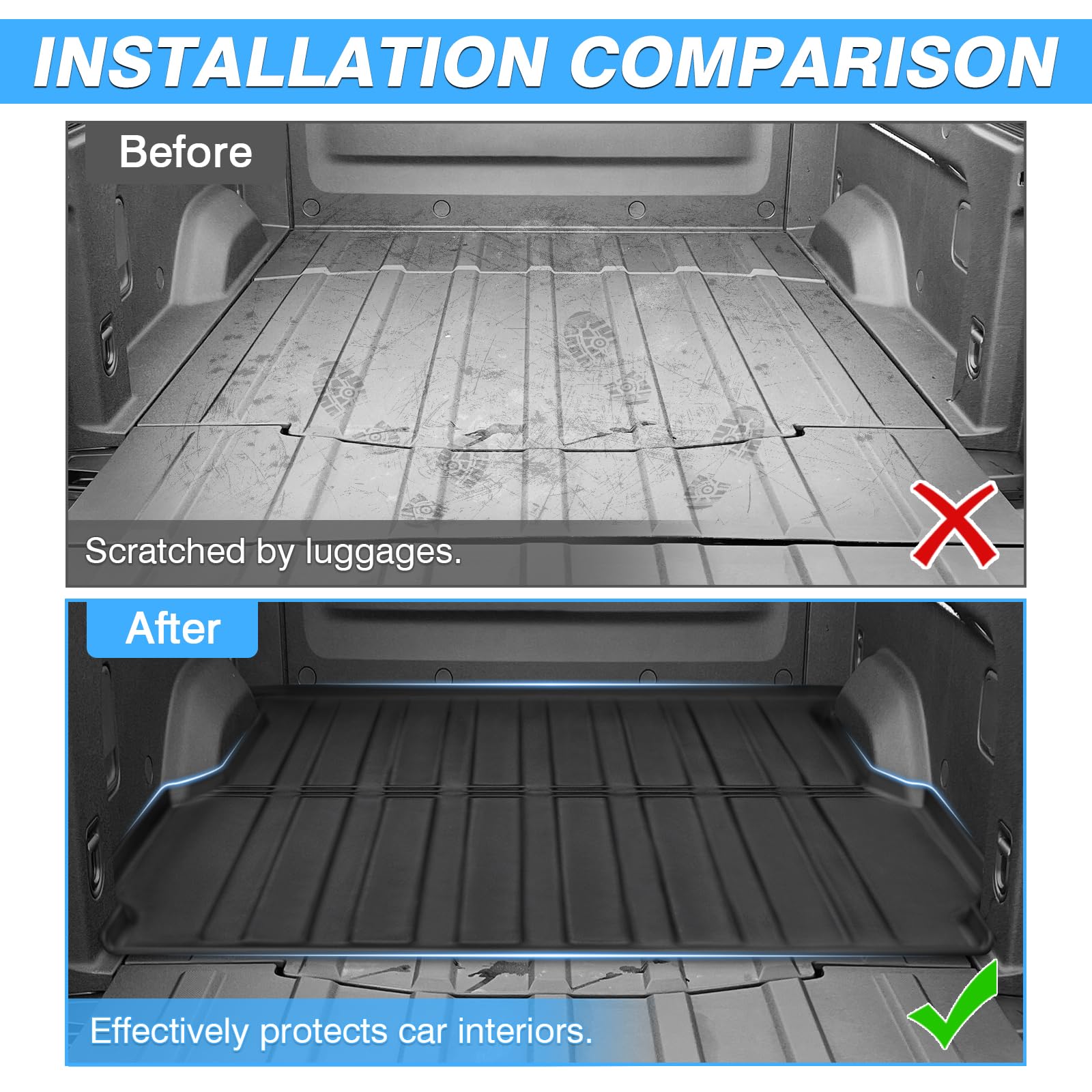 **2022-2025 Rivian R1T 5FT Truck Bed Liner - Heavy-Duty TPE All-Weather Cargo Mat, Anti-Slip & Durable Bed Accessories for Pickup Trucks - Perfect for Camping, Hauling & Off-Road Adventures**