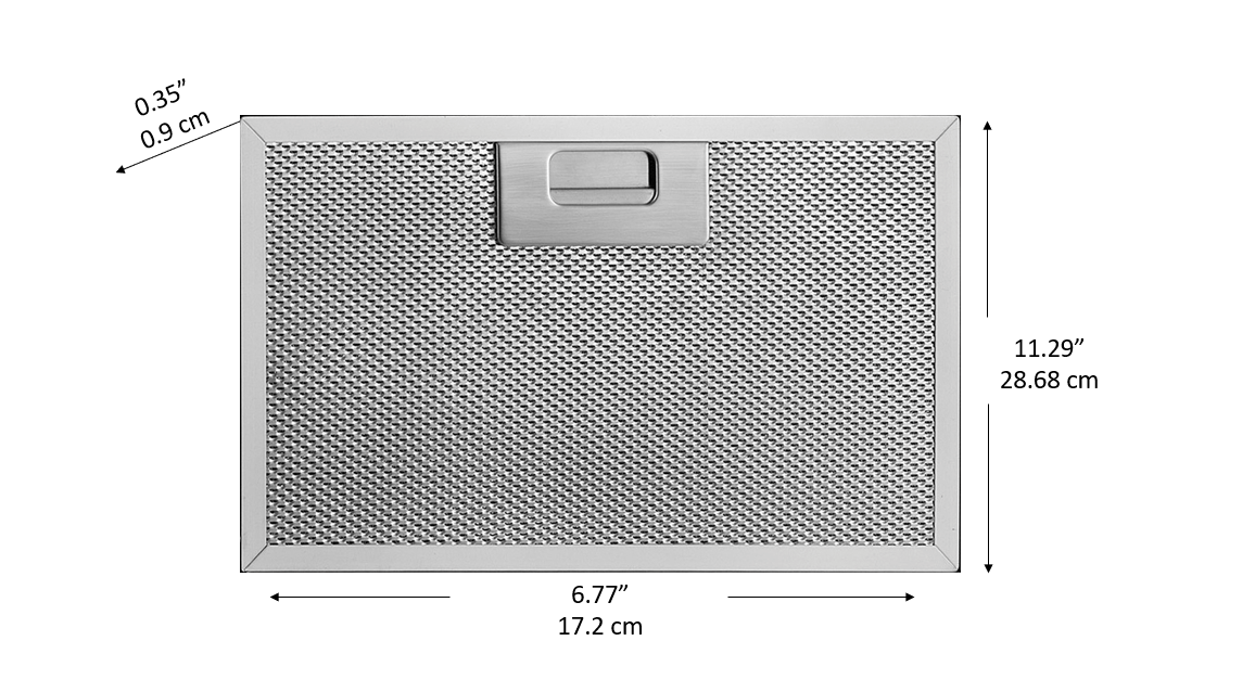 Stainless Steel Range Hood Filter Insert - Replacement Grease & Charcoal Filters for Kitchen Exhaust Fans - Perfect for Home Cooking, Grilling & Commercial Use