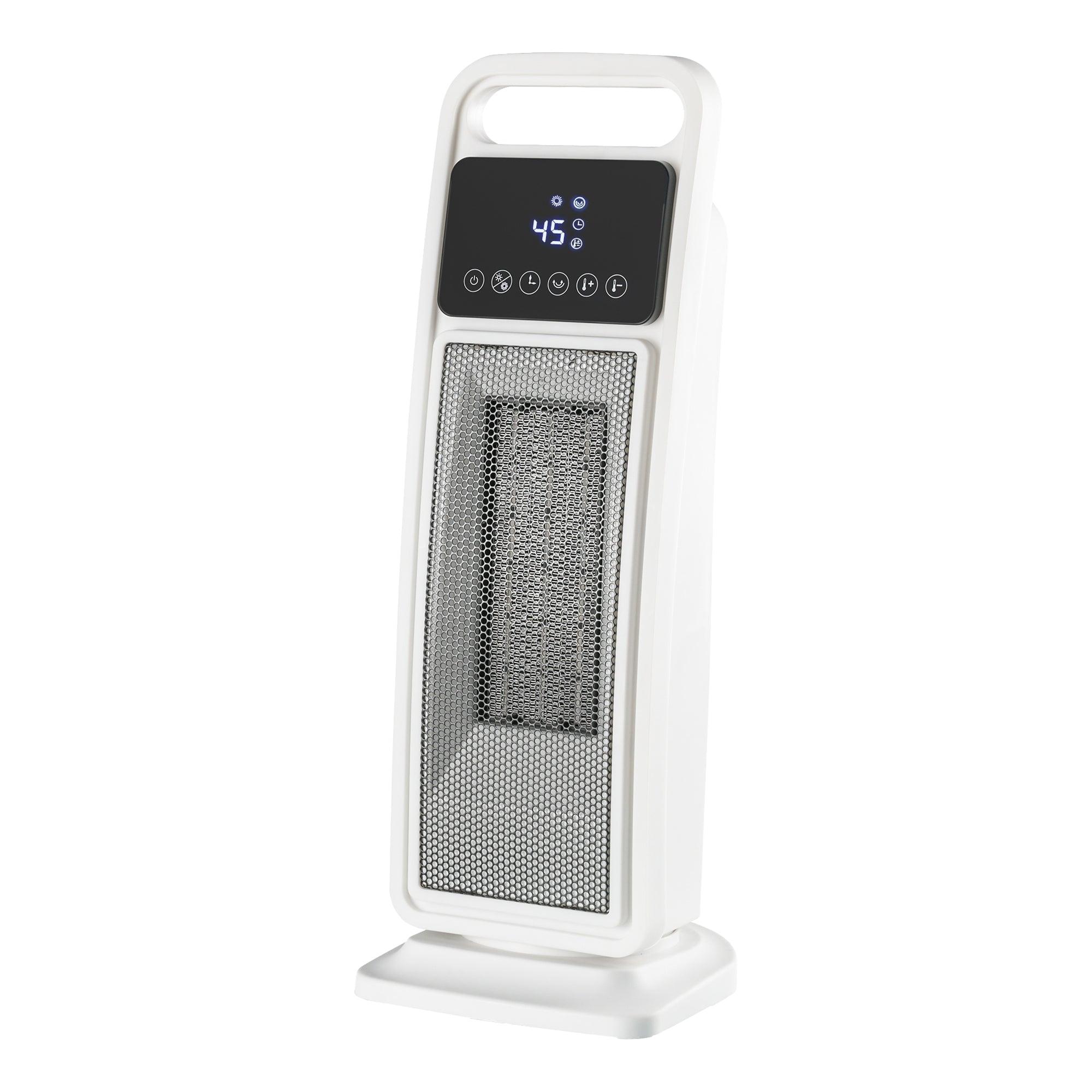 Portable PTC Ceramic Electric Heater & Fan 2000W with Remote Control - 2 Heat Settings, Safety Protection for Home, Office, Bedroom Use