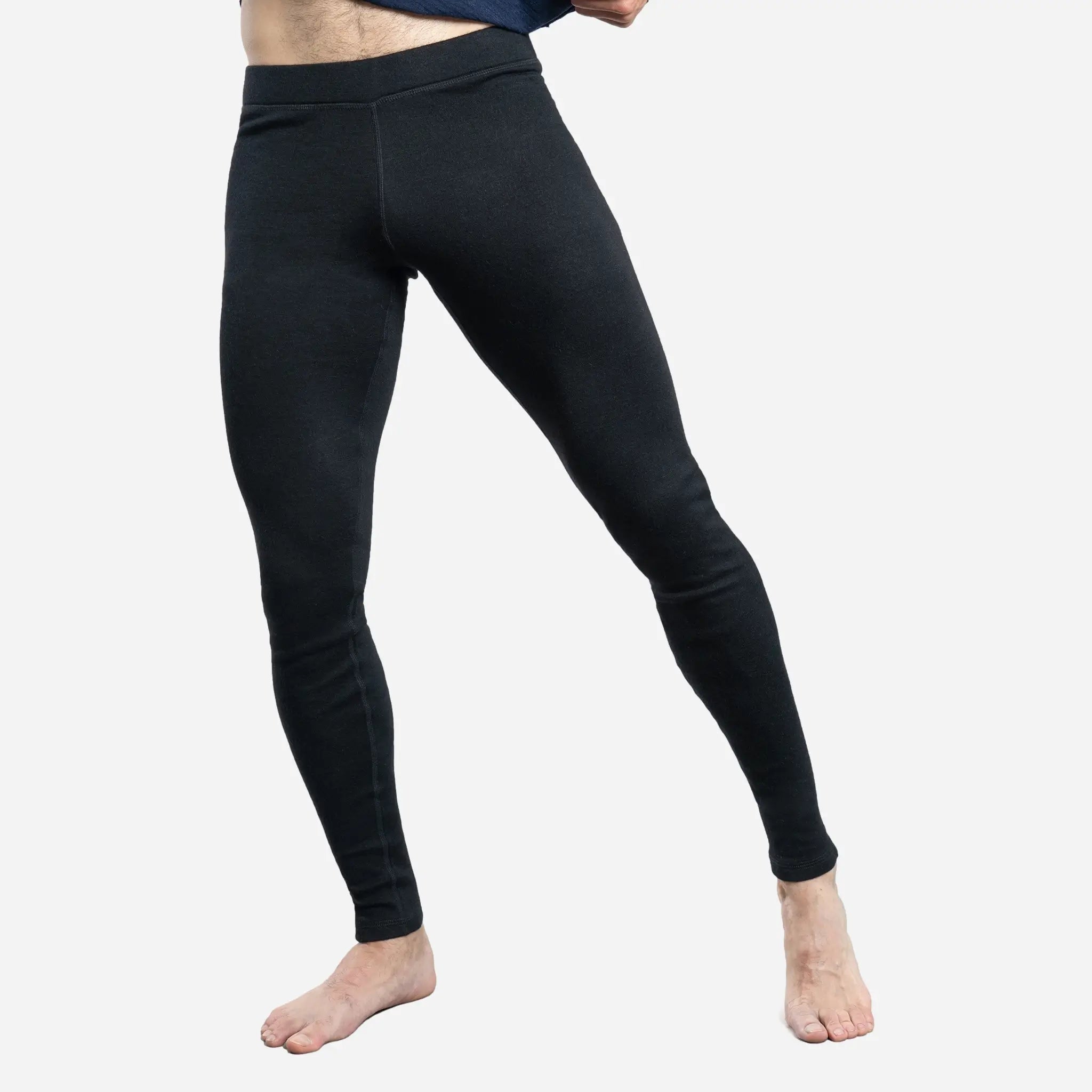 Men's Alpaca Wool Leggings - 420 Midweight Thermal Base Layer for Hiking, Skiing & Winter Outdoor Activities