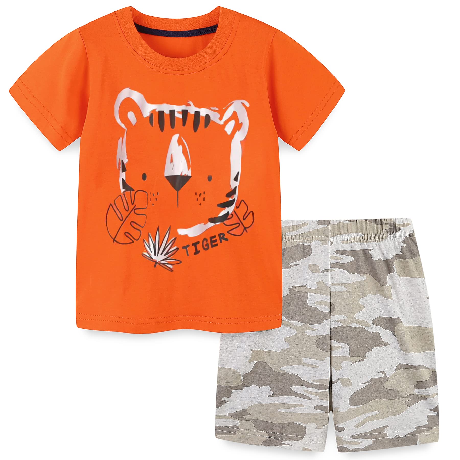**Baby Boys' Cotton Short Sleeve T-Shirt & Shorts Set - Soft & Comfortable Toddler Outfit for Playtime & Summer Adventures**