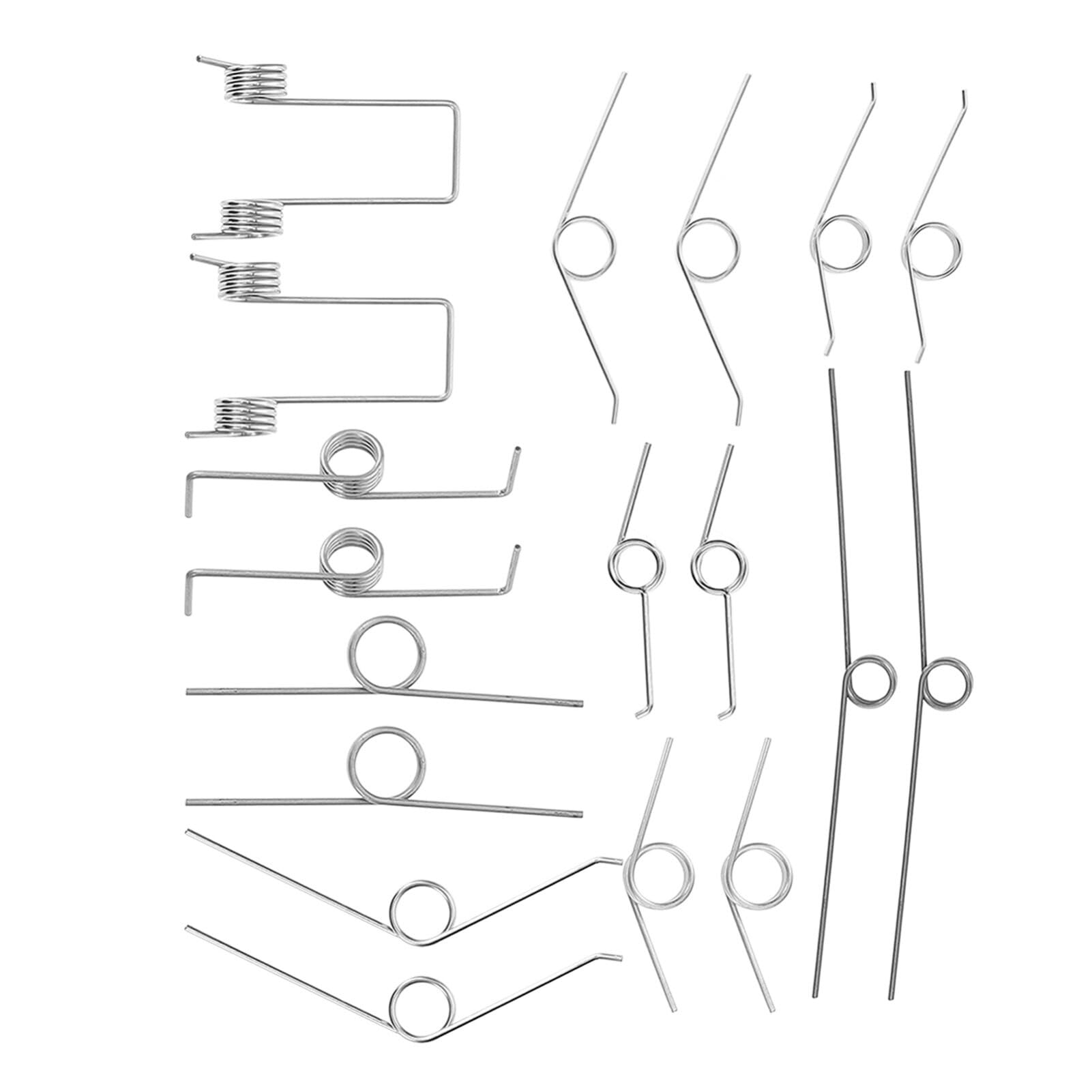 Luxshiny 18pcs Stainless Steel Torsion Springs - Small Torsional Spring Assortment for Garbage Can Repair, Trash Bin Replacement & Woodworking DIY Projects | Durable Hardware for Home Improvement & Appliance Maintenance