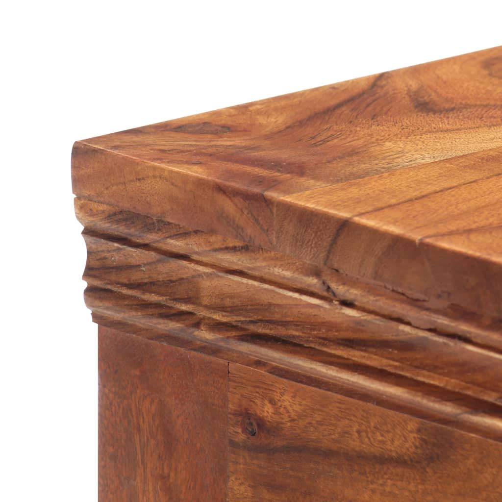 Freestanding Acacia Wood Storage Cabinet with Doors - 24.4