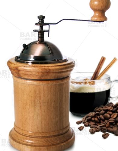 Premium Beechwood Coffee Grinder - Manual Burr Mill for Fresh Ground Coffee at Home, Camping & Travel