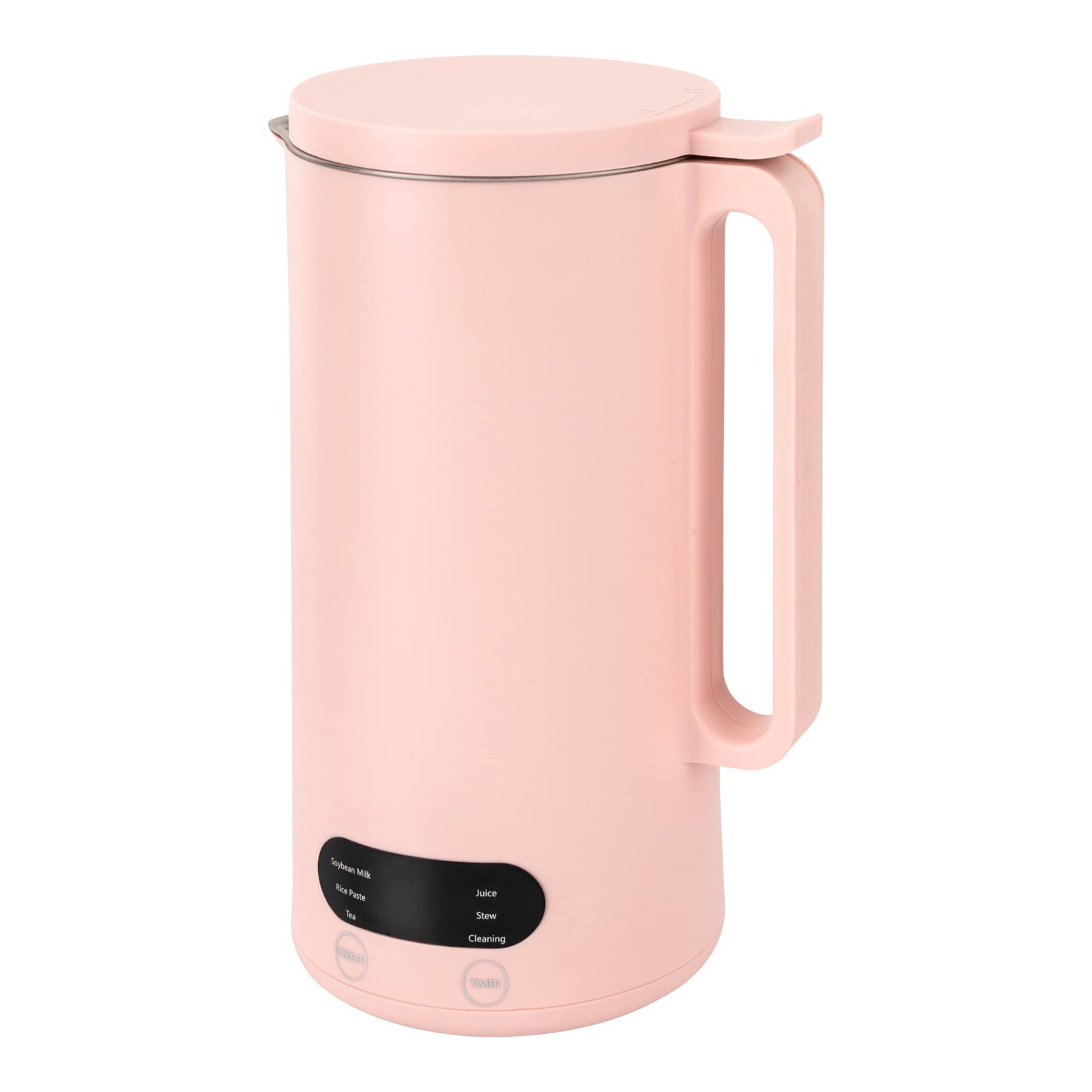 **350ml/11oz Smart Soymilk Maker - 100℃/212℉ Auto Heating, Self-Cleaning, 12H Timer, 27500RPM Blender - PP & Stainless Steel Nut Milk Machine for Smoothies, Coffee, Baby Food & Healthy Breakfast (Pink)**