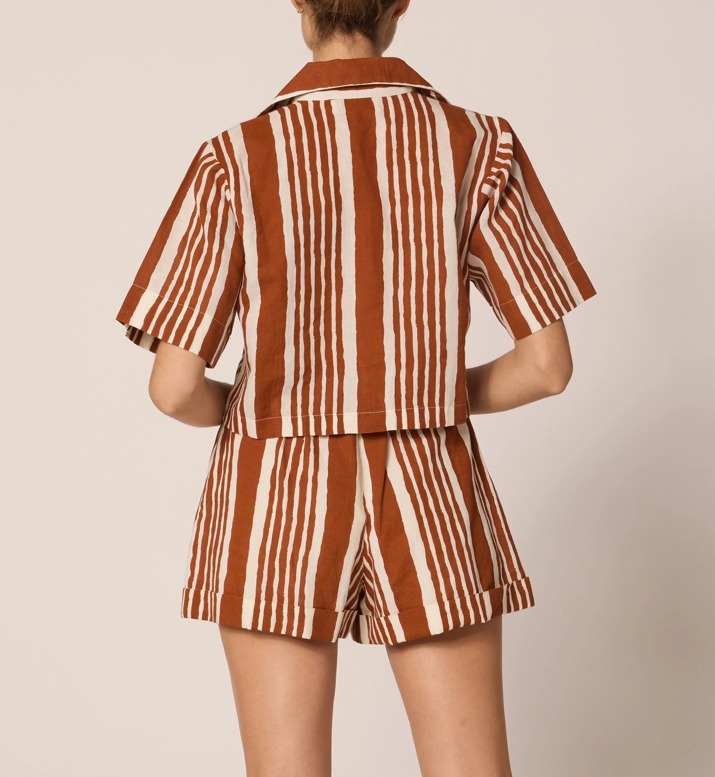 Mizuki Blouse - Vecchio Stripe Women's Fashion Top | Elegant Casual Wear for Office, Date Night & Spring Outfits
