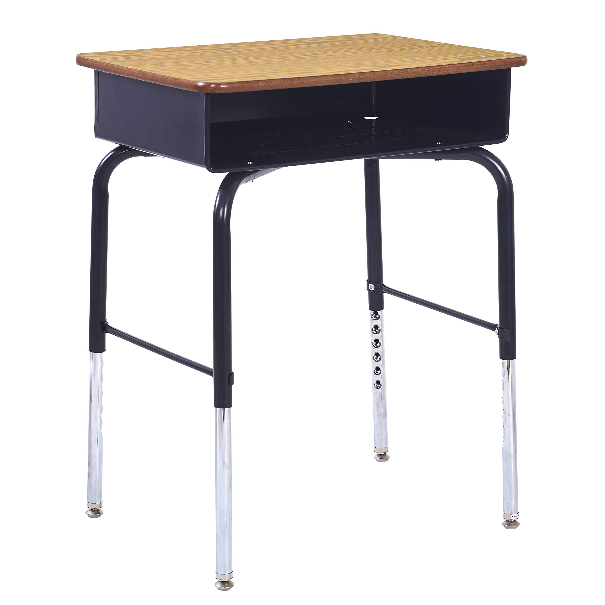 ECR4Kids 24x18 Inch Student Desk with Flash Furniture 440 lb Capacity Ergonomic Stackable Shell Chair - Perfect for Classrooms, Home Study & Office Use