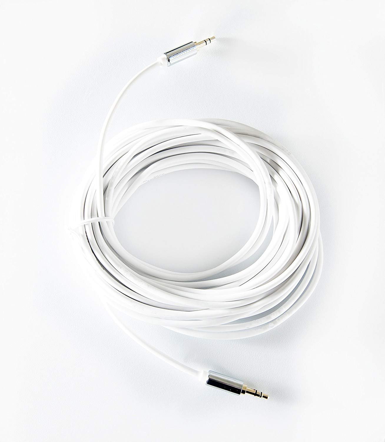 OMNIHIL 30ft 3.5mm AUX Extension Cable - Extra Long Audio Headphone Cord for Aocome Mini AM/FM Radio, Smartphones, Laptops, Speakers - Perfect for Home, Office & Car Use