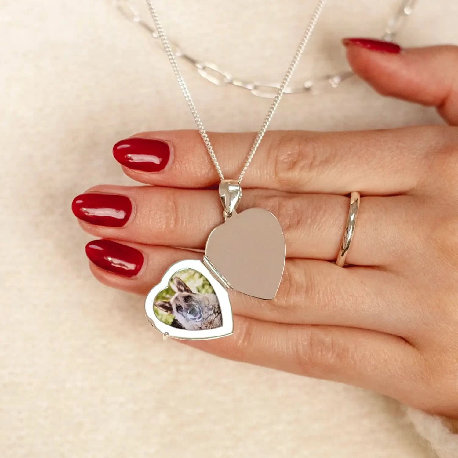 Memorial Photo Locket for Ashes - Silver Heart Keepsake Urn Jewelry for Loved Ones | Perfect for Remembrance, Funeral, or Anniversary Gifts