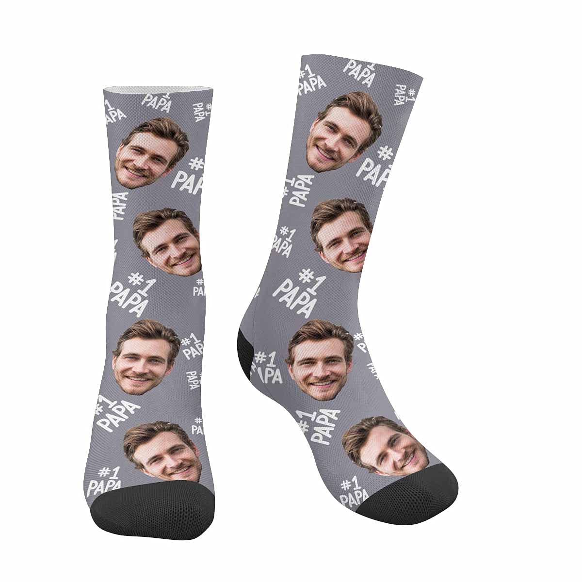 Custom Face Socks - Personalized Photo Socks for Dad | Unisex Funny Crew Socks Gift | Perfect for Father's Day, Birthday & Anniversary Gifts